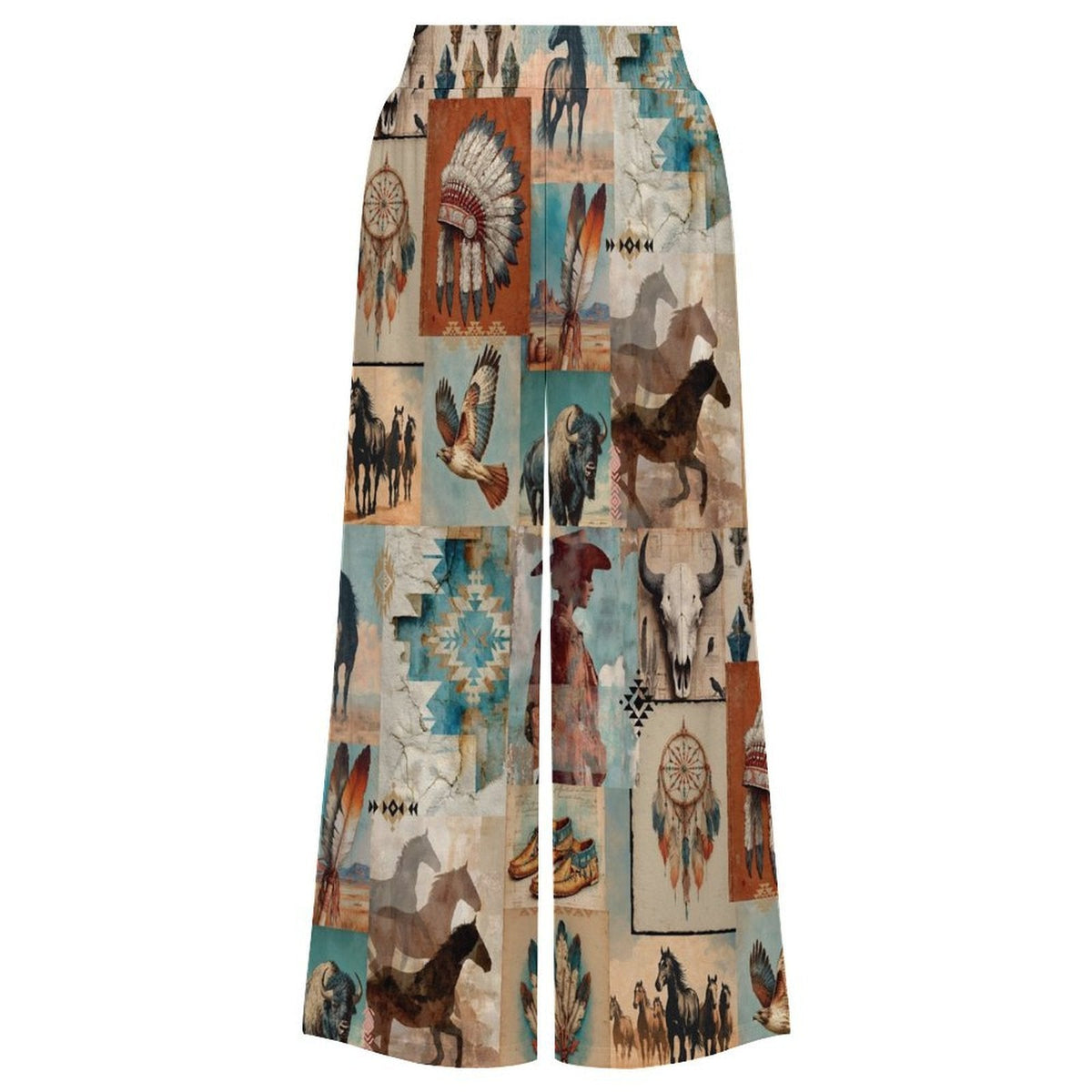 Baha Ranch Bohemian Dreams Wide Leg Pants – High Waist, Inclusive Sizing