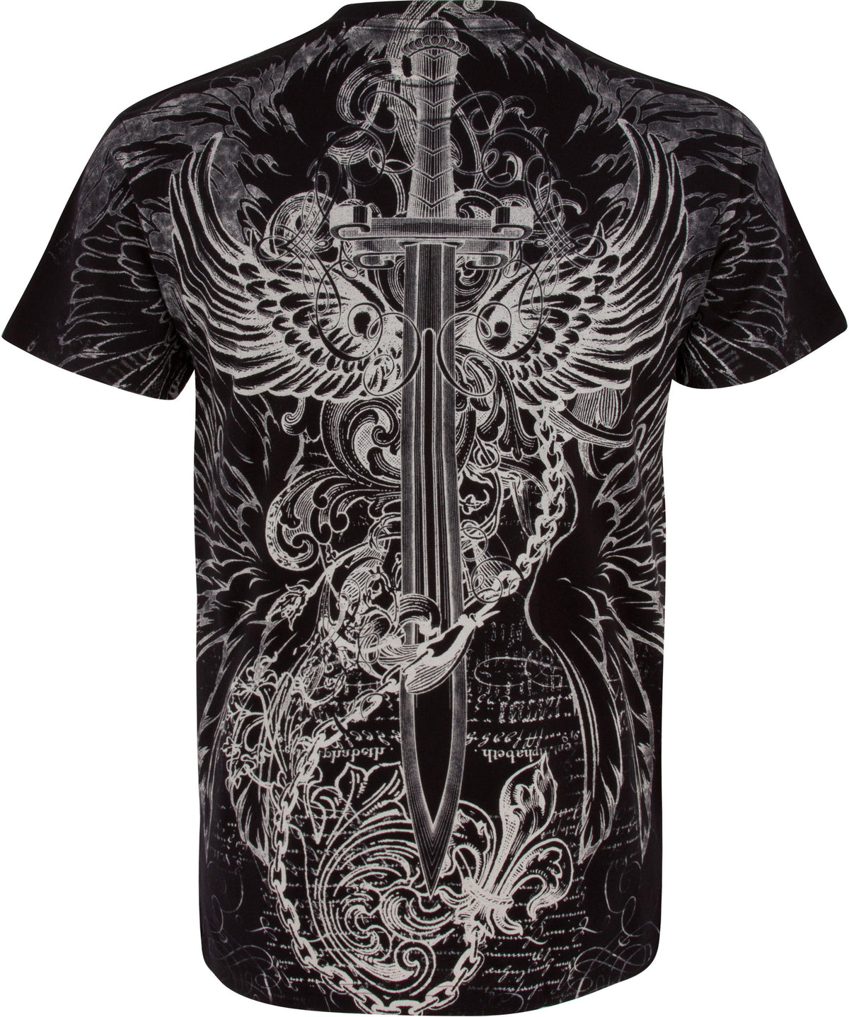 Sakkas Men's Eagle, Sword & Chains Graphic T-Shirt