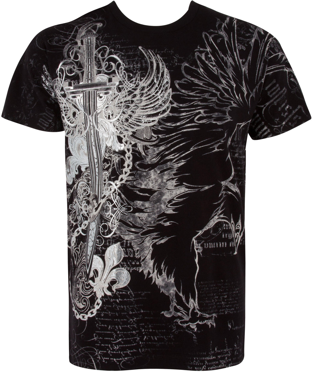 Sakkas Men's Eagle, Sword & Chains Graphic T-Shirt
