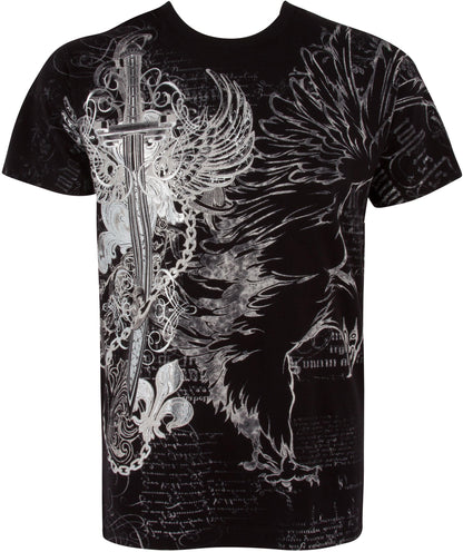 Sakkas Men's Eagle, Sword & Chains Graphic T-Shirt