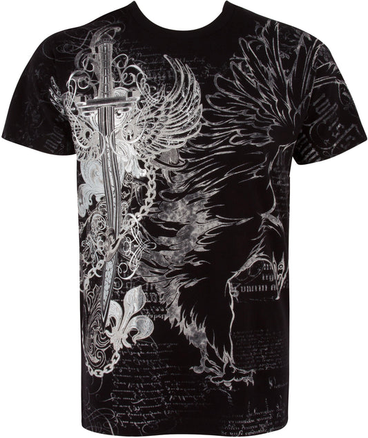 Sakkas Men's Eagle, Sword & Chains Graphic T-Shirt