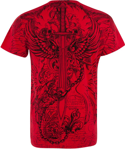 Sakkas Men's Eagle, Sword & Chains Graphic T-Shirt