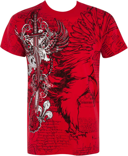 Sakkas Men's Eagle, Sword & Chains Graphic T-Shirt
