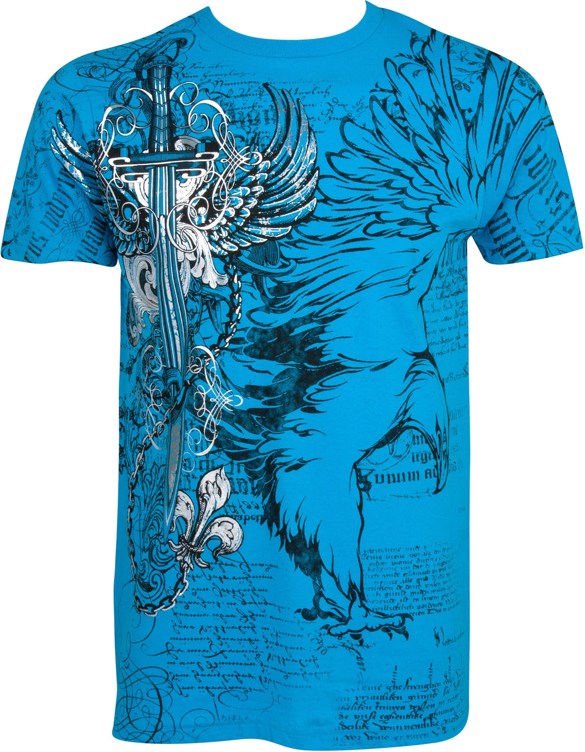 Sakkas Men's Eagle, Sword & Chains Graphic T-Shirt