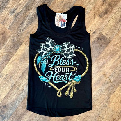 Bless Your Heart Country Graphic Tank Top