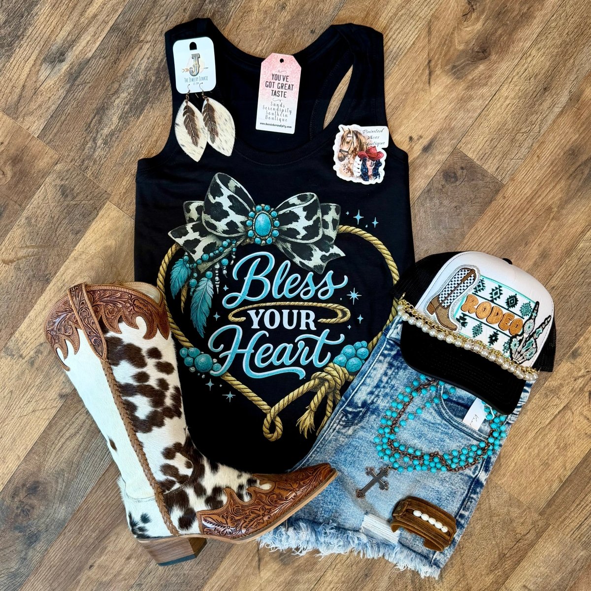 Bless Your Heart Country Graphic Tank Top