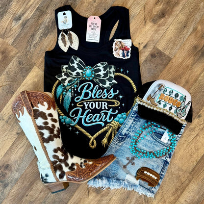 Bless Your Heart Country Graphic Tank Top