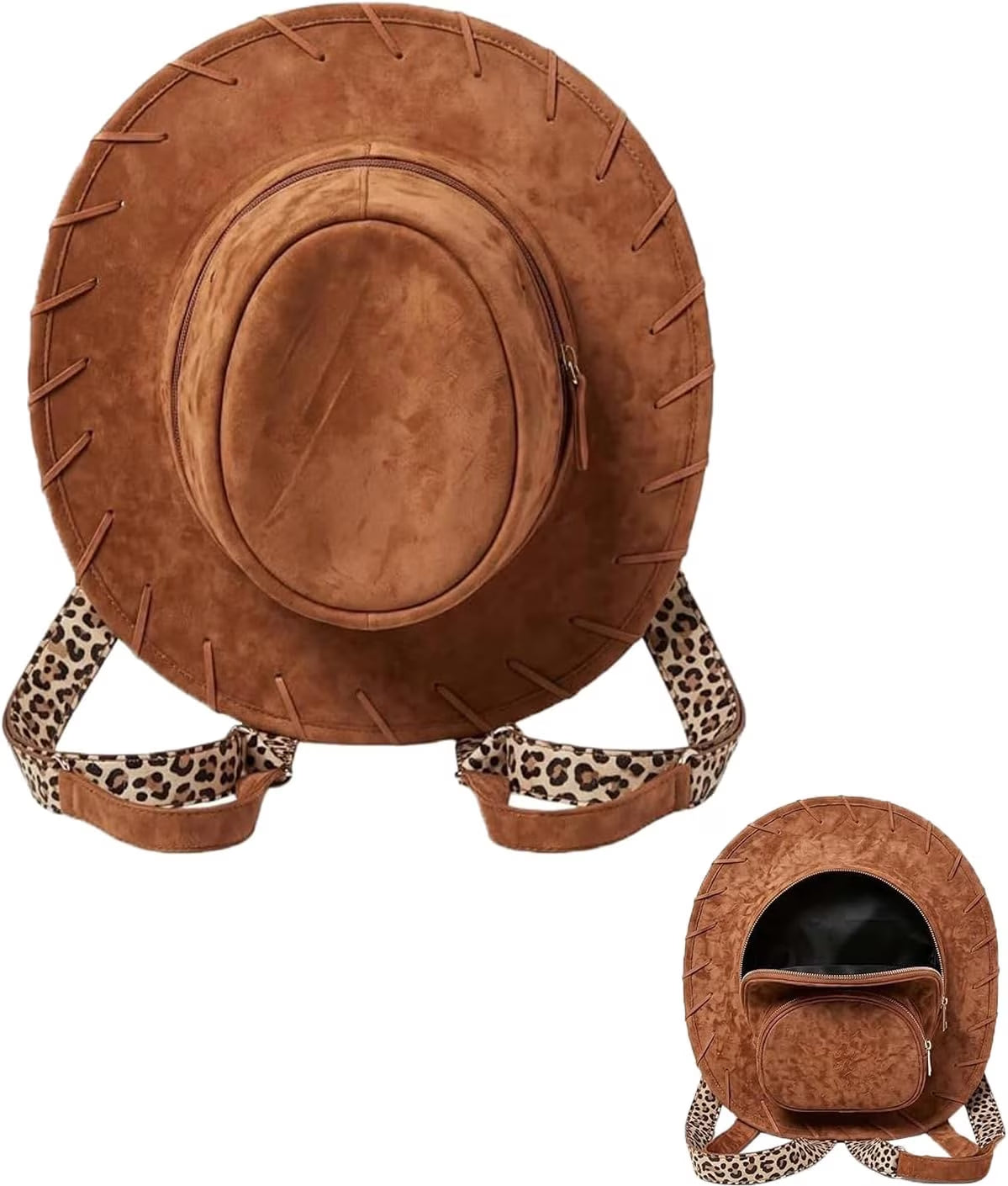 Women's Cowboy Hat Backpack - Western Style Bag for Music Festivals and Country Concerts